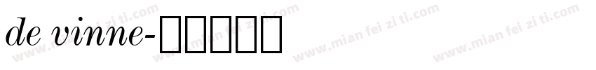 de vinne字体转换